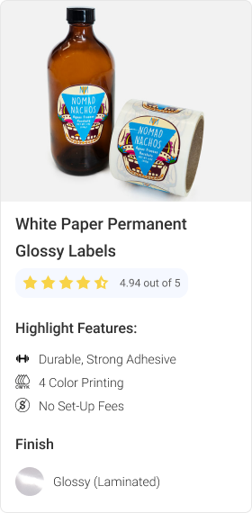 White Paper Permanent Glossy (Laminated)