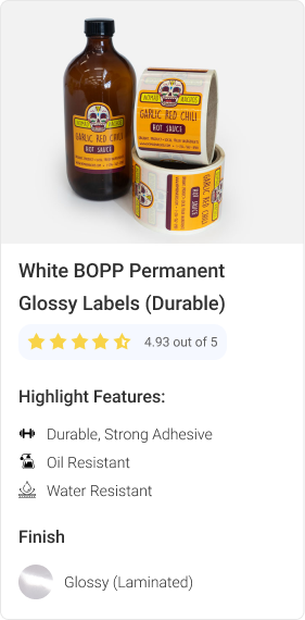 White BOPP Permanent Glossy (Laminated)