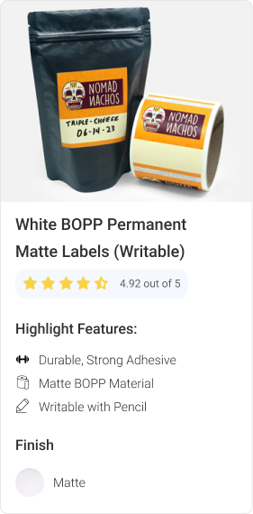 White BOPP Permanent Matte (Writeable)