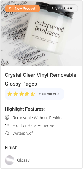 Crystal Clear Vinyl Removable Glossy