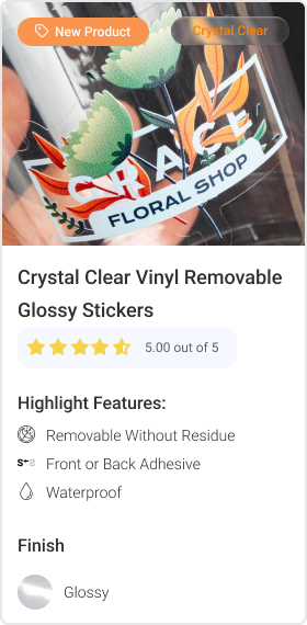 Crystal Clear Vinyl Removable Glossy
