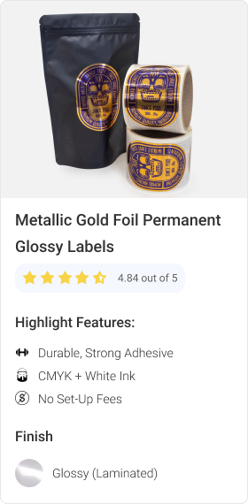 Gold Foil Permanent Shiny-Gold