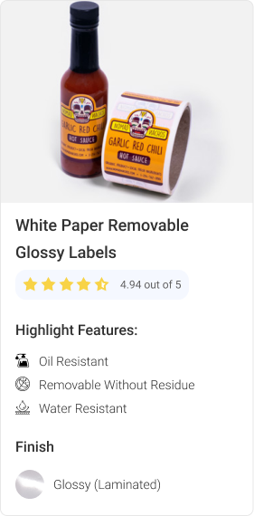 White Paper Removable Glossy (Laminated)