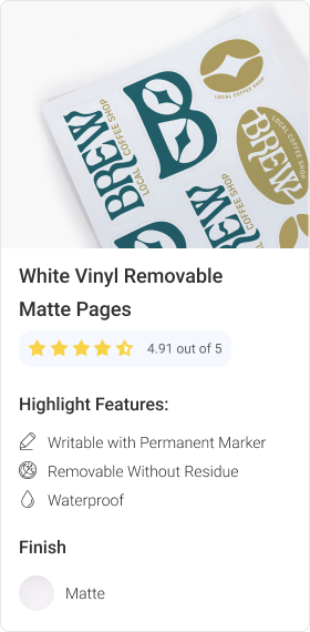 White Vinyl Removable Matte