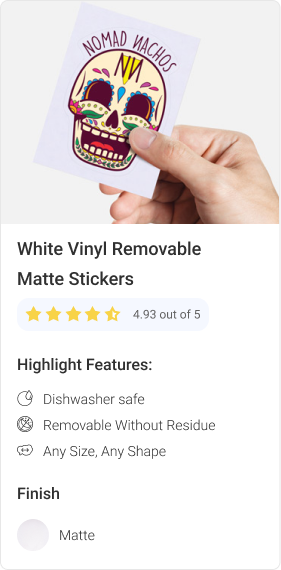 White Vinyl Removable Matte