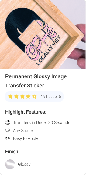Transfer Sticker Permanent Glossy