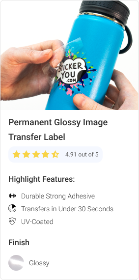 Transfer Label Permanent Glossy
