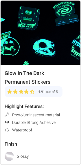 Glow In The Dark Permanent Stickers