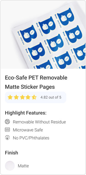 Eco-Safe PET Sticker Pages