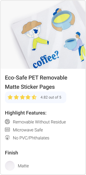 Eco-Safe PET Sticker Pages