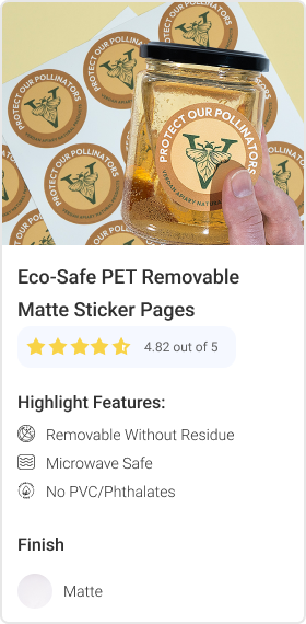 Eco-Safe PET Sticker Labels