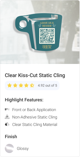 Clear Static Removable Glossy