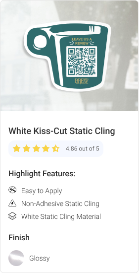 White Static Removable Glossy