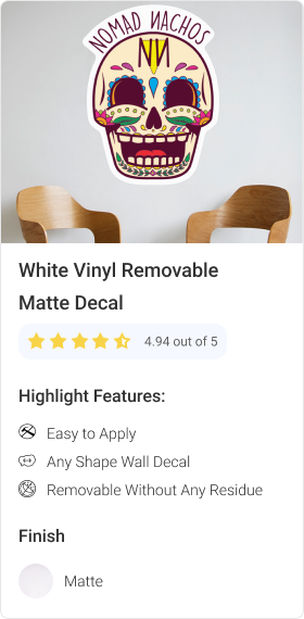 White Vinyl Removable Matte