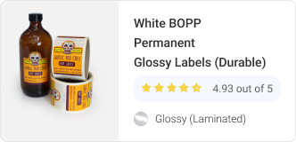 White BOPP Permanent Glossy (Laminated)
