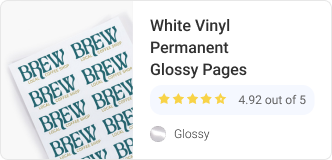 White Vinyl Permanent Glossy