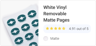 White Vinyl Removable Matte