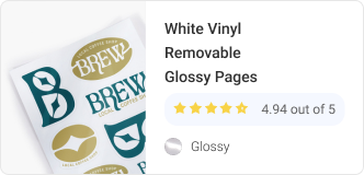 White Vinyl Removable Glossy