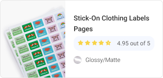 Kids Label Removable Glossy - UV Coated