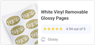 White Vinyl Removable Glossy