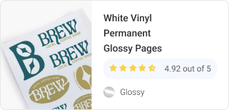 White Vinyl Permanent Glossy