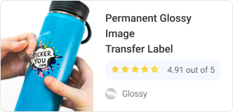 Transfer Label Permanent Glossy
