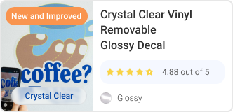Crystal Clear Vinyl Removable Glossy